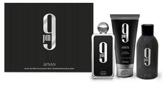 9 PM Men 3 Piece Gift Set by AFNAN Eau de Parfum - PERFUME BOUTIQUE