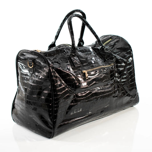 Black Leather Travel Bag