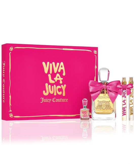 Viva La Juicy Women 4-Pieces Gift Set by Juicy Couture Eau De Parfum