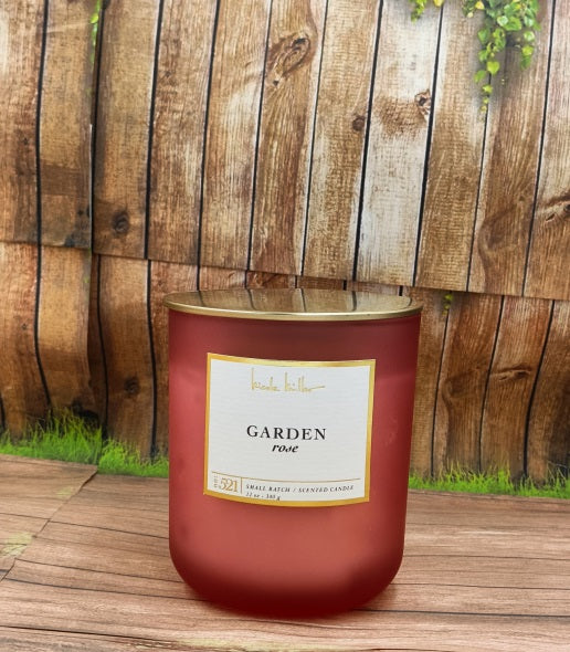 Scented Candle Garden Rose Nicole Miller Shape Round - PERFUME BOUTIQUE