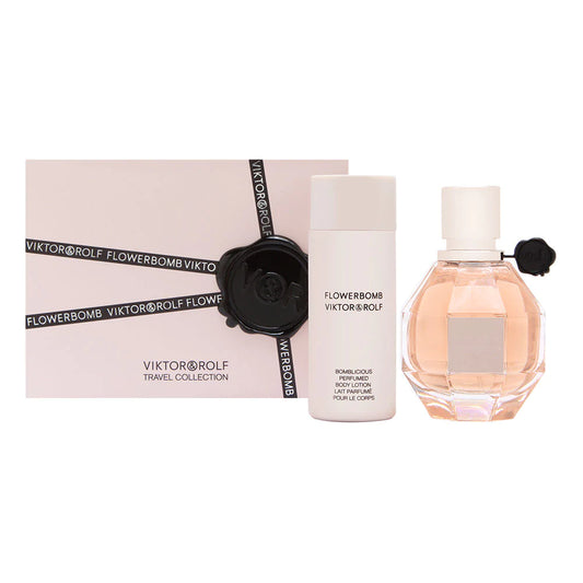 Flowerbomb Women Set 1.7 oz+ 1.7 oz Body Lotion by Victor & Rolf eau de Parfum - PERFUME BOUTIQUE