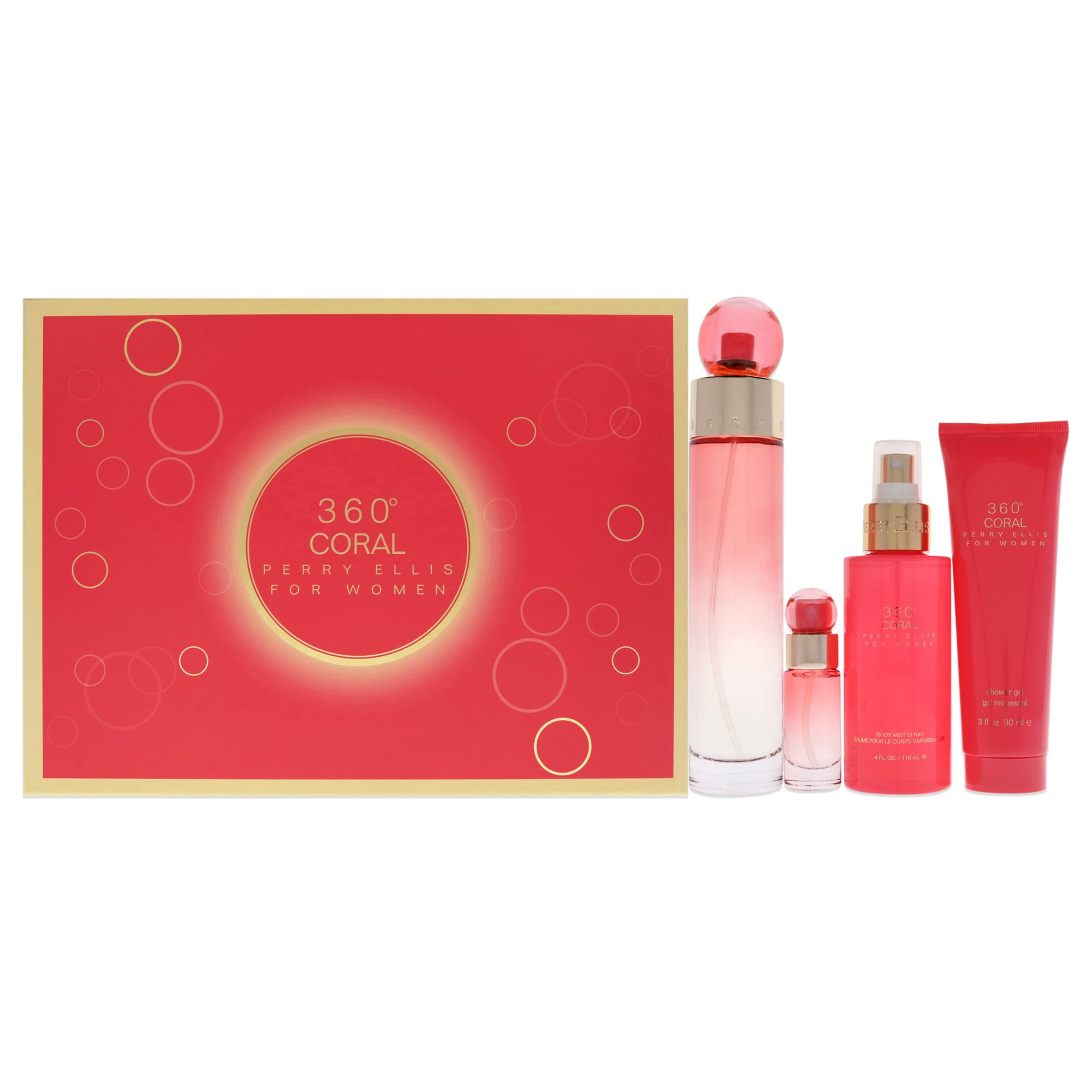 360 Coral Women Gift Set by Perry Ellis Eau de Parfum – PERFUME