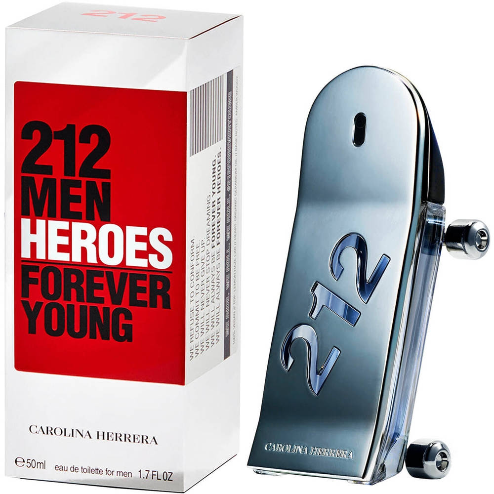 212 Men Heroes Forever Young by Carolina Herrera Eau de Toilette - PERFUME BOUTIQUE