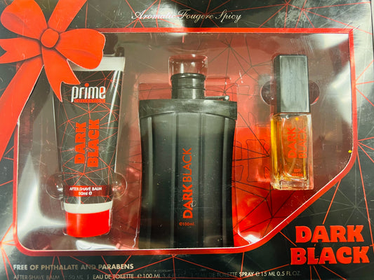 Prime Collection Dark Black Men 3-Piece Set eau de Toilette - PERFUME BOUTIQUE