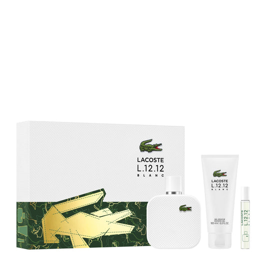 Lacoste L.12.12 Blanc Eau de Toilette Men 3-PC Set by Lacoste - PERFUME BOUTIQUE