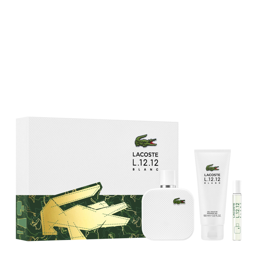 Lacoste L.12.12 Blanc Eau de Toilette Men 3-PC Set by Lacoste