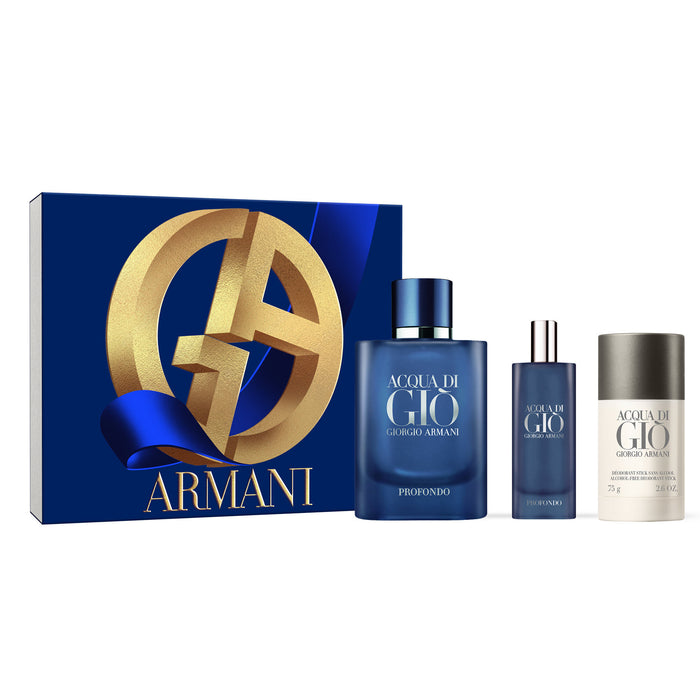 Acqua Di Gio Profondo Mens 3-Piece Gift Set by Giorgio Armani eau de Parfum