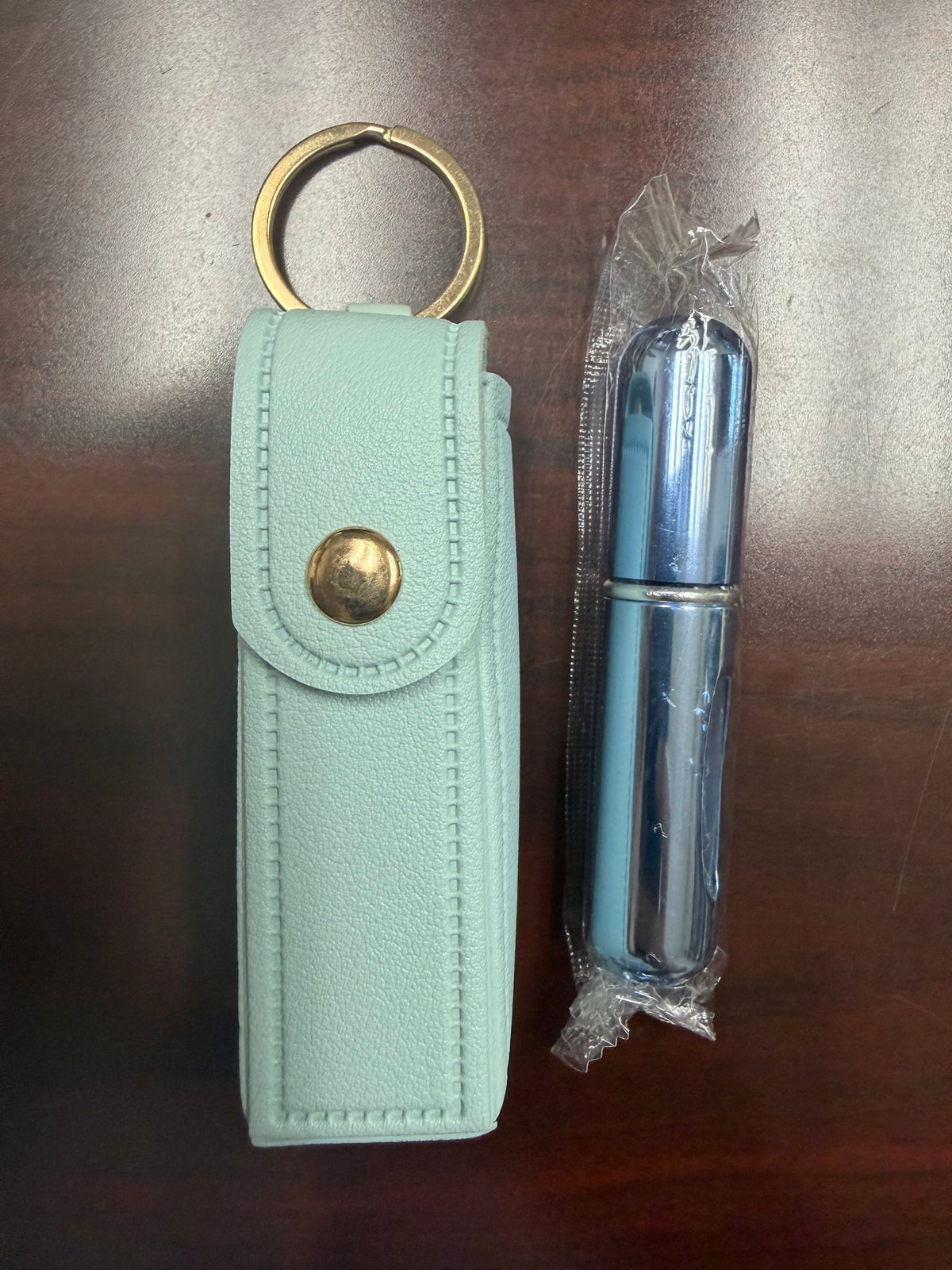 Leather Keychain and Perfume Atomizer 5 ml Spray