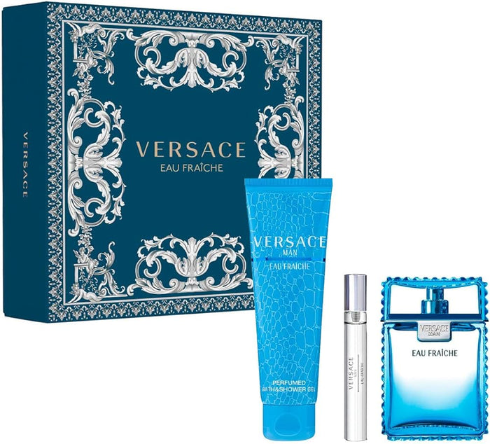 Versace Man Eau Fraiche Gift Set 3pcs by Versace Eau de Toilette