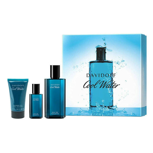 Cool Water Eau de Toilette 3PC Set by Davidoff Men (2.5 oz)