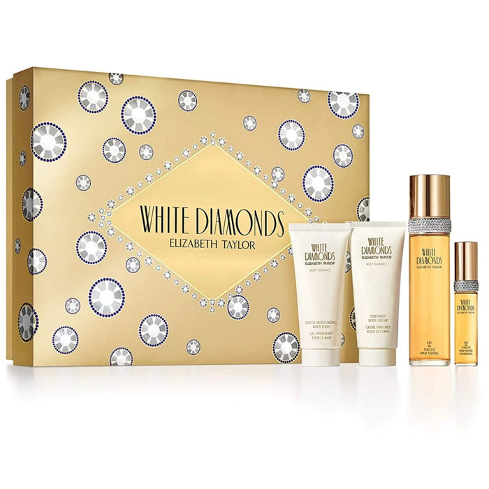 White Diamonds Gift Set 4PC by Elizabeth Taylor Eau de Toilette