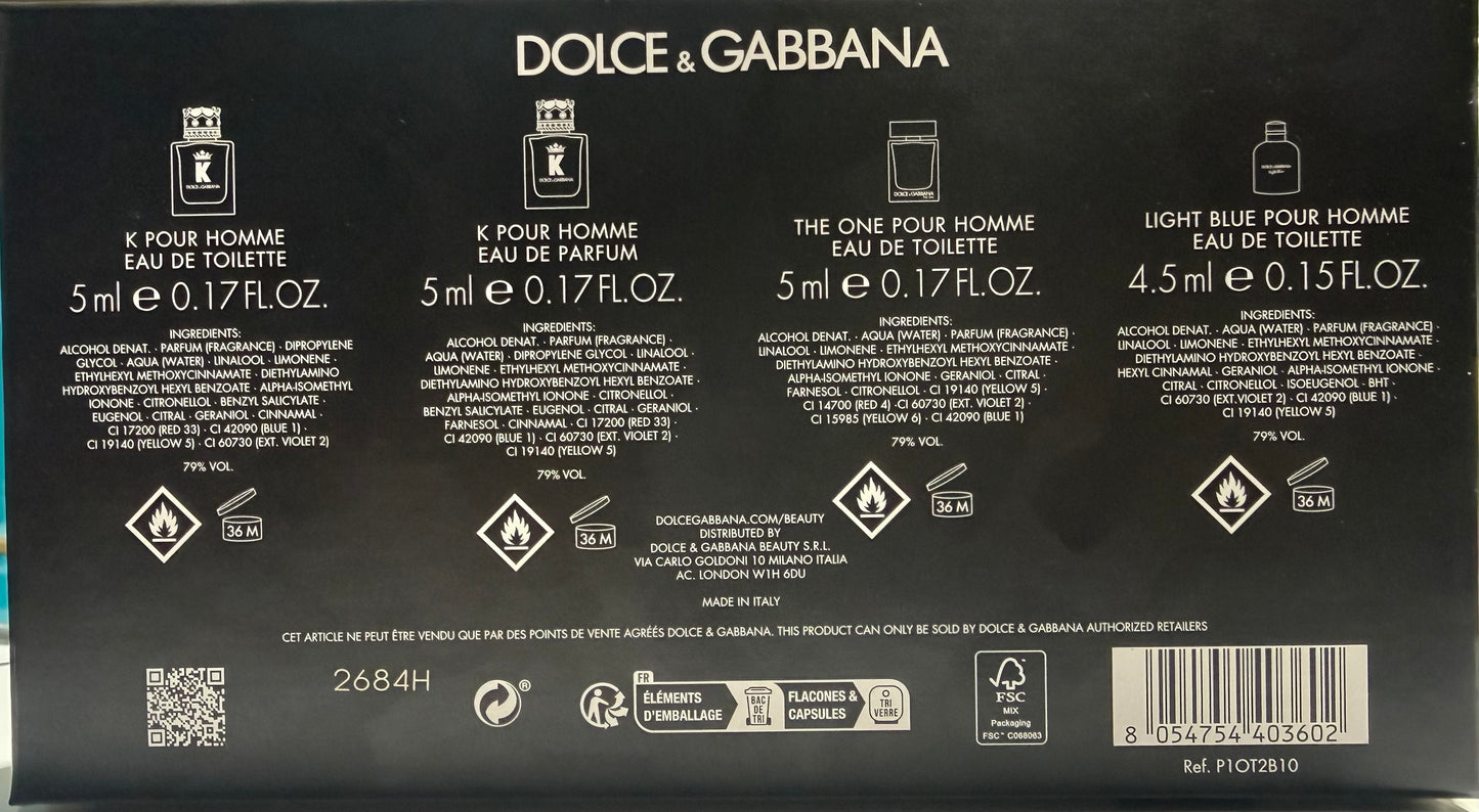 4-Piece Men Mini Gift Set by Dolce & Gabbana