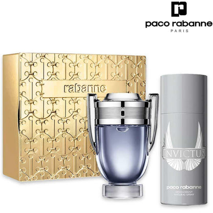 Invictus Eau de Toilette Men 2PC Set 3.4 oz + 5.1 oz Deodorant Spray by Paco Rabanne - PERFUME BOUTIQUE