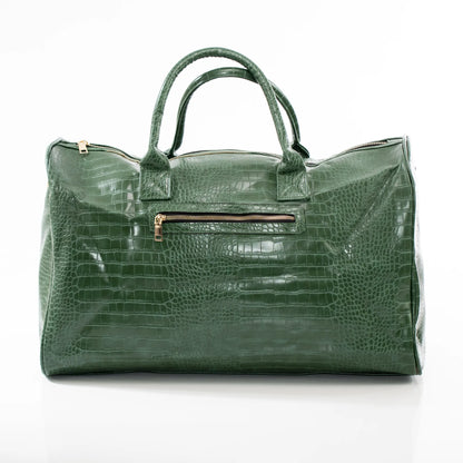 Green Leather Travel Bag - PERFUME BOUTIQUE