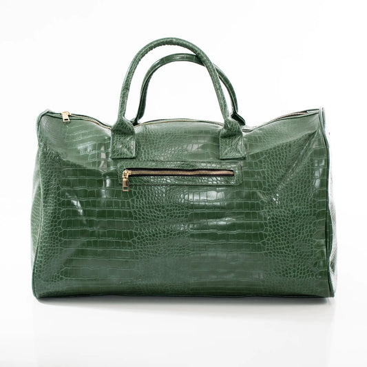 Green Leather Travel Bag - PERFUME BOUTIQUE