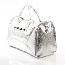 Load image into Gallery viewer, Shining Silver Leather Travel Bag
