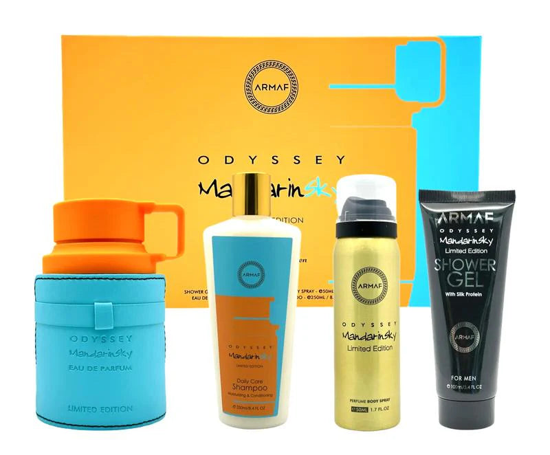 Odyssey Mandarin Sky Eau de Parfum 4PC Set by Armaf