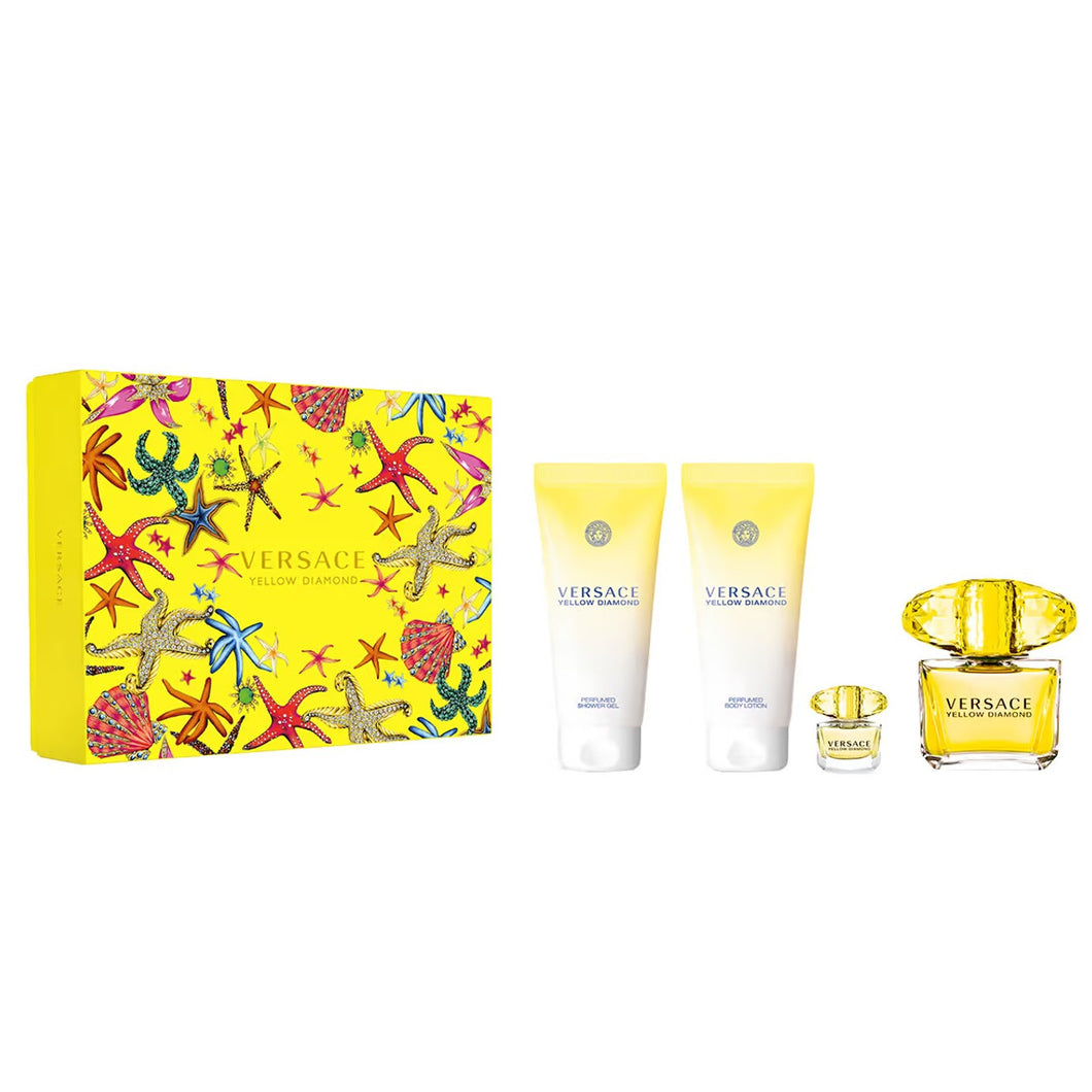 Yellow Diamond Women 4PC Set by Versace Eau de Toilette