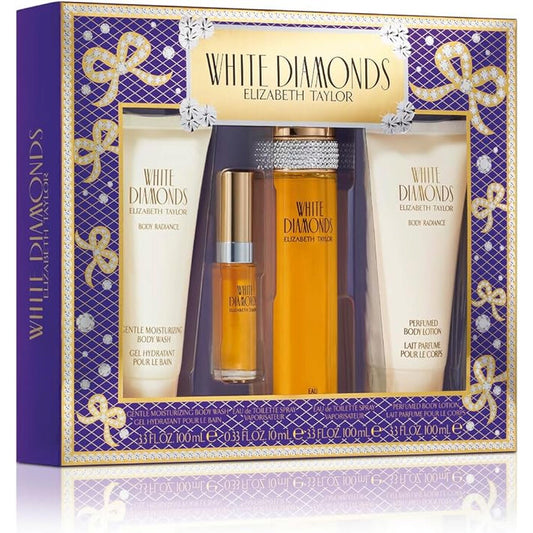 White Diamond 4-PC Women Set by Elizabeth Taylor eau de Toilette - PERFUME BOUTIQUE