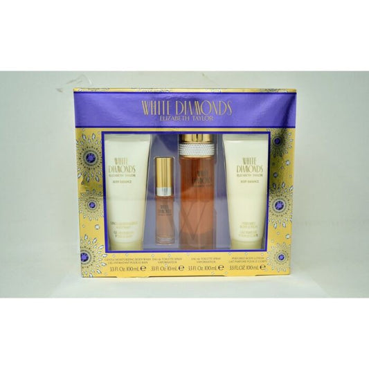 White Diamond 4-PC Women Set by Elizabeth Taylor eau de Toilette - PERFUME BOUTIQUE