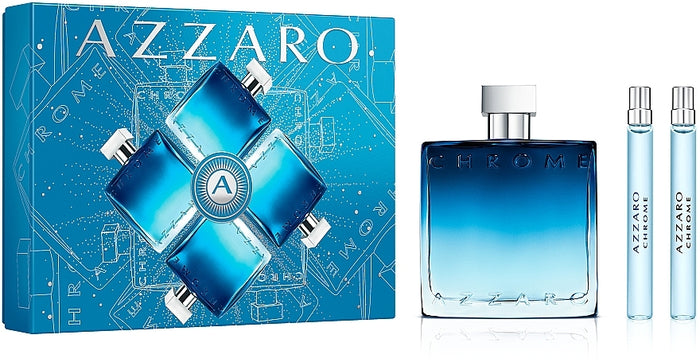 Chrome Azzaro Men Gift 3-PC Set by Azzaro Eau de Parfum