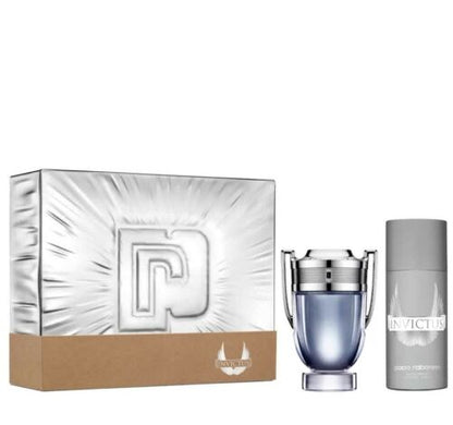Invictus Eau de Toilette Men 2PC Set 3.4 oz + 5.1 oz Deodorant Spray by Paco Rabanne - PERFUME BOUTIQUE