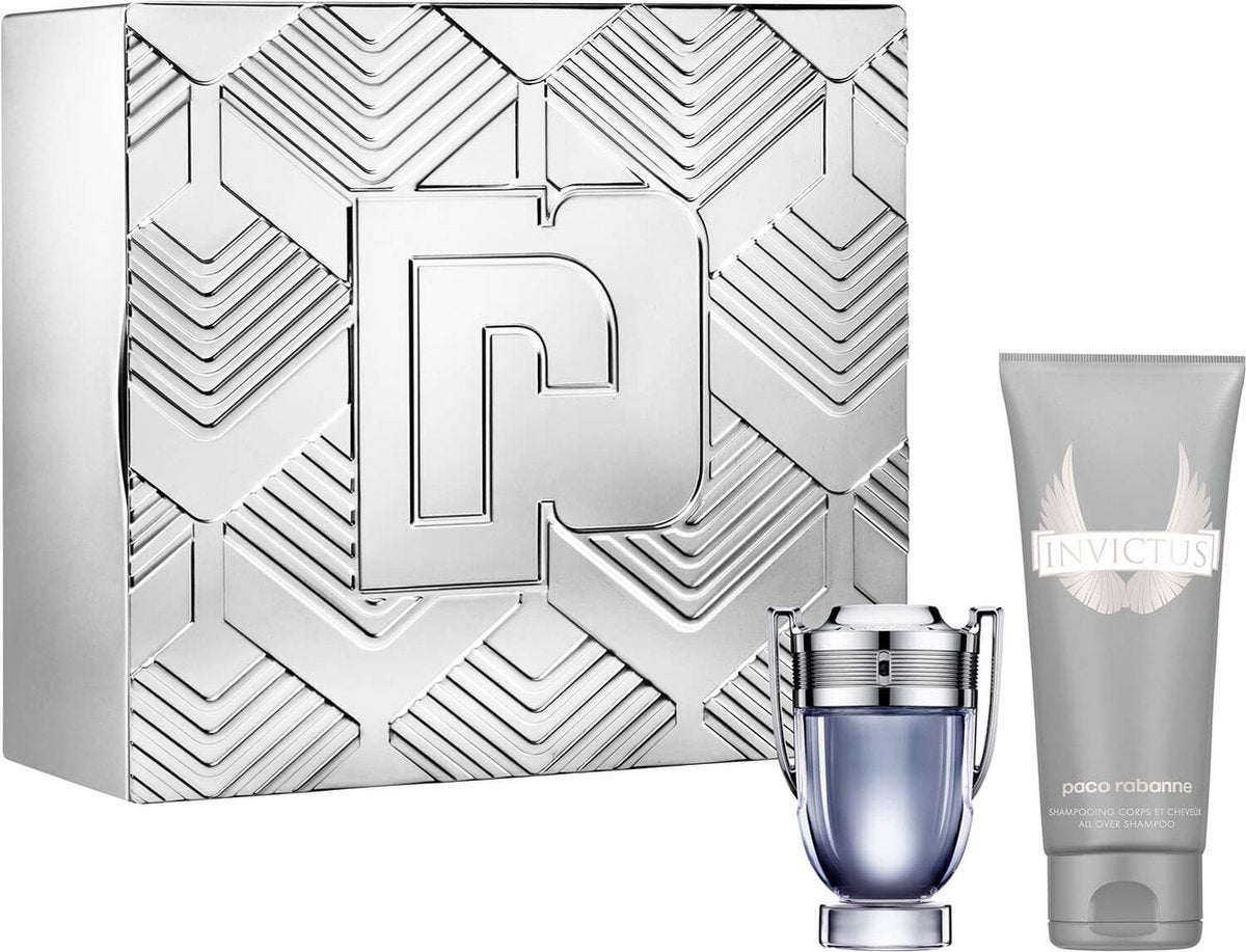 Invictus Men 2-Piece Set 3.4 oz + 3.4 oz All-Over Shampoo by Paco Rabanne eau de Toilette - PERFUME BOUTIQUE