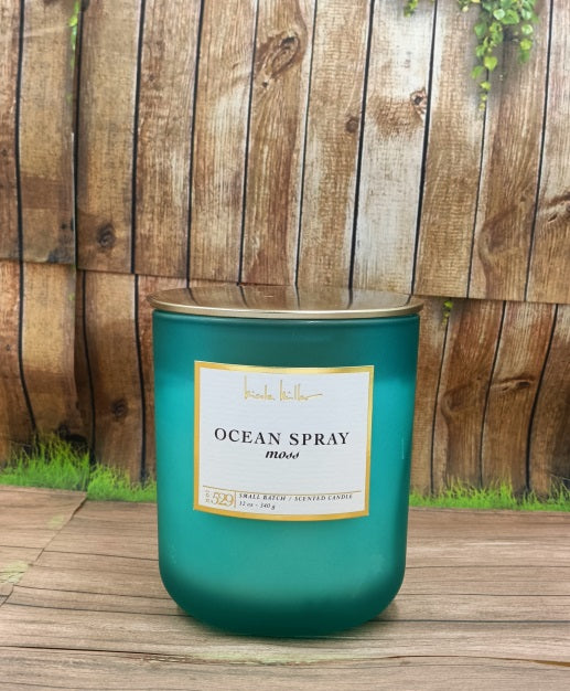 Scented Candle Ocean Spray Moss Nicole Miller Shape Round