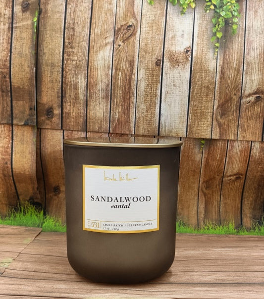 Scented Candle Sandalwood Santal Nicole Miller Shape Round - PERFUME BOUTIQUE