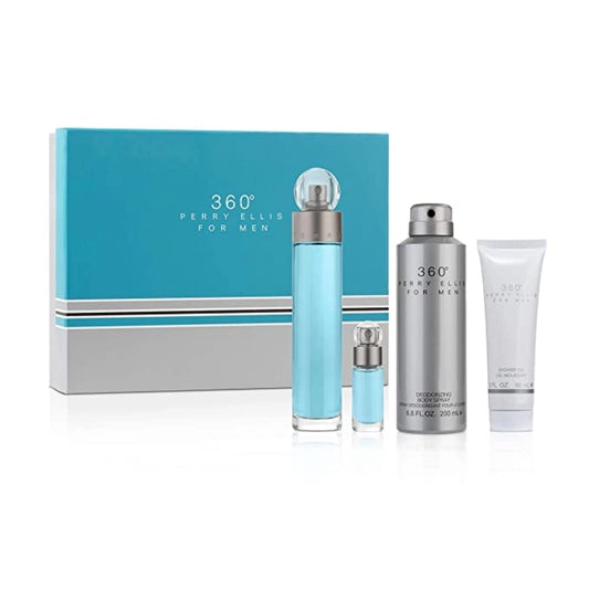 360° for Men Gift Set 4pcs by Perry Ellis Eau de Toilette - PERFUME BOUTIQUE