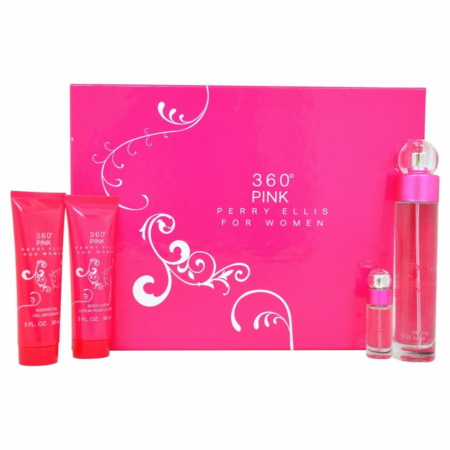 360 Pink by Perry Ellis Eau de Parfum 4 Piece set - PERFUME BOUTIQUE