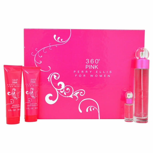 360 Pink by Perry Ellis Eau de Parfum 4 Piece set - PERFUME BOUTIQUE