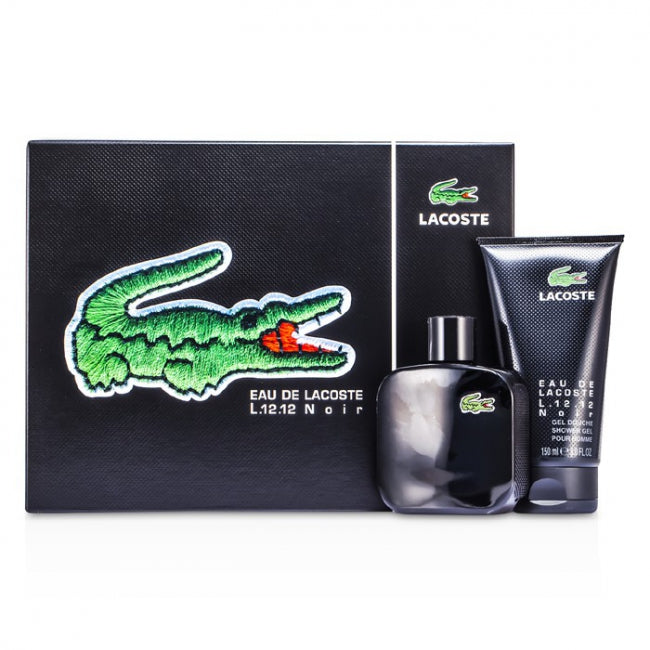 Lacoste L.12.12 Noir 3.3 oz + 5.0 oz Shower Gel men Gift Set eau de Toilette