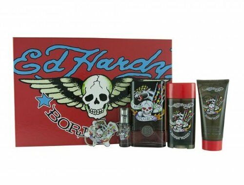 Ed Hardy Born Wild For Men Gift Set 5pcs by Christian Audigier Eau de Toilette