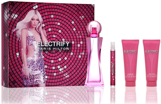 Electrify Gift Set 4pcs by Paris Hilton Eau de Parfum - PERFUME BOUTIQUE