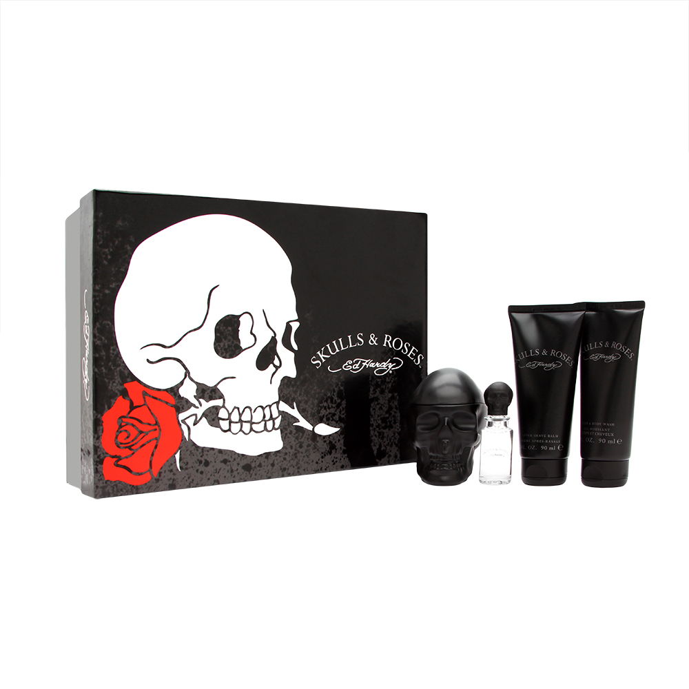 Skulls & Roses Men Gift Set by Ed Hardy Eau de Toilette - PERFUME BOUTIQUE
