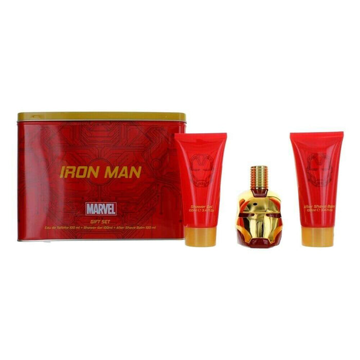 Iron Man by Marvel 3 PC Set Tin eau de Toilette