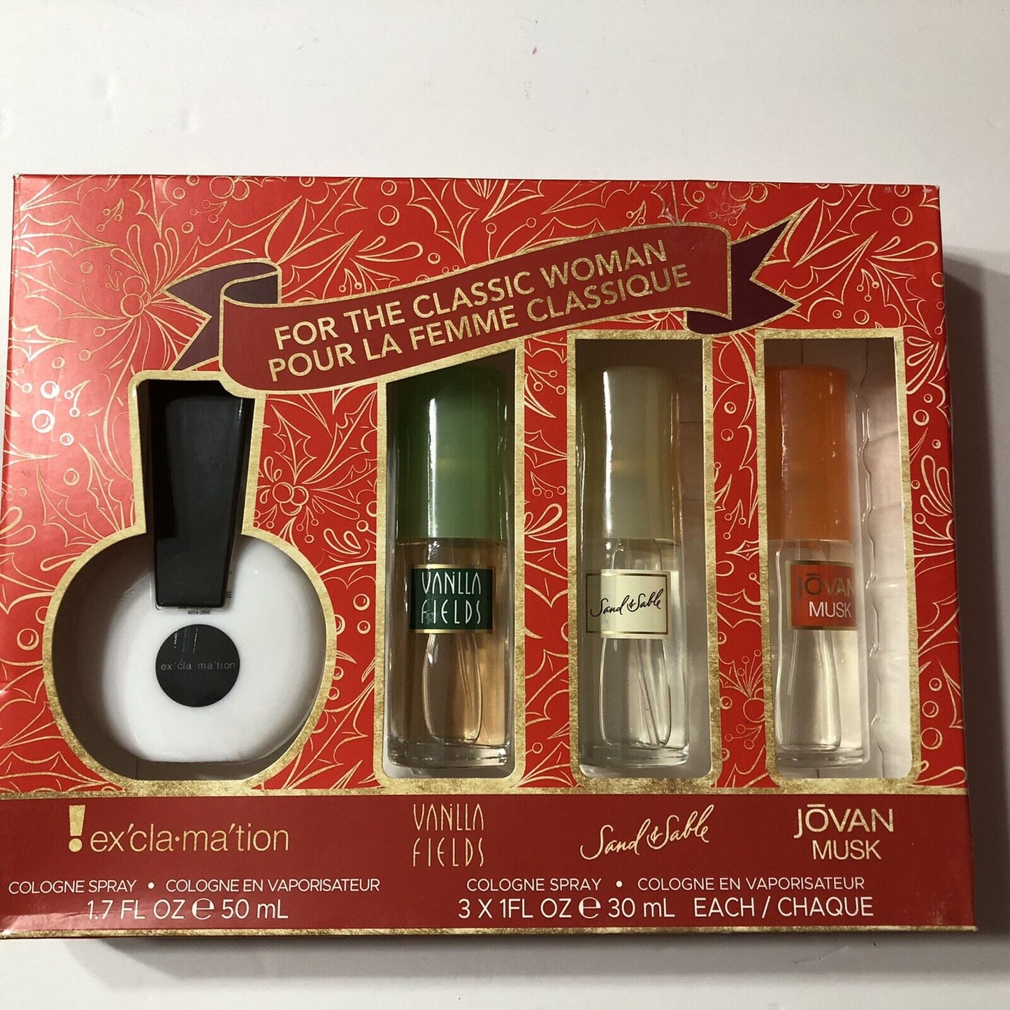 For The Classic Woman Gift Set Exclamtion/Vanilla Fields/Sand & Sable/ Jovan Musk - PERFUME BOUTIQUE