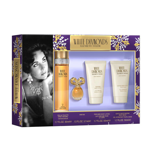 White Diamonds Gift Set 4-PC by Elizabeth Taylor Eau de Toilette - PERFUME BOUTIQUE